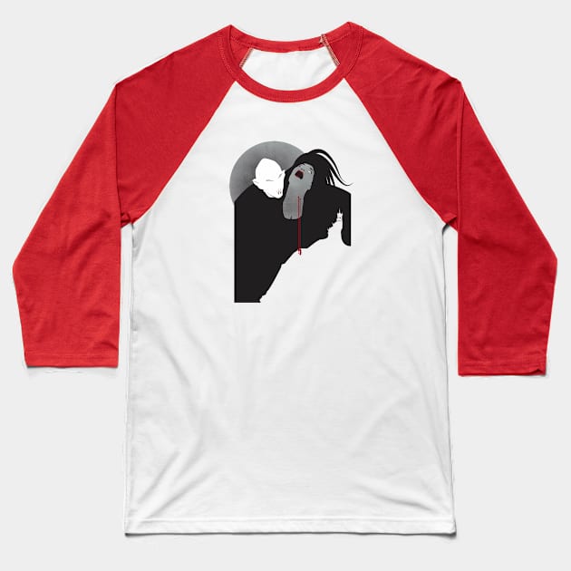 Nosferatu Terror Baseball T-Shirt by RianSanto